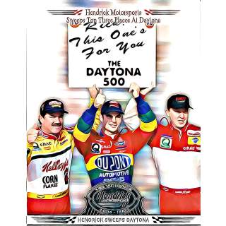 Super Shots Sports Hendrick Sweeps Daytona Win #14 Silver Art Pack