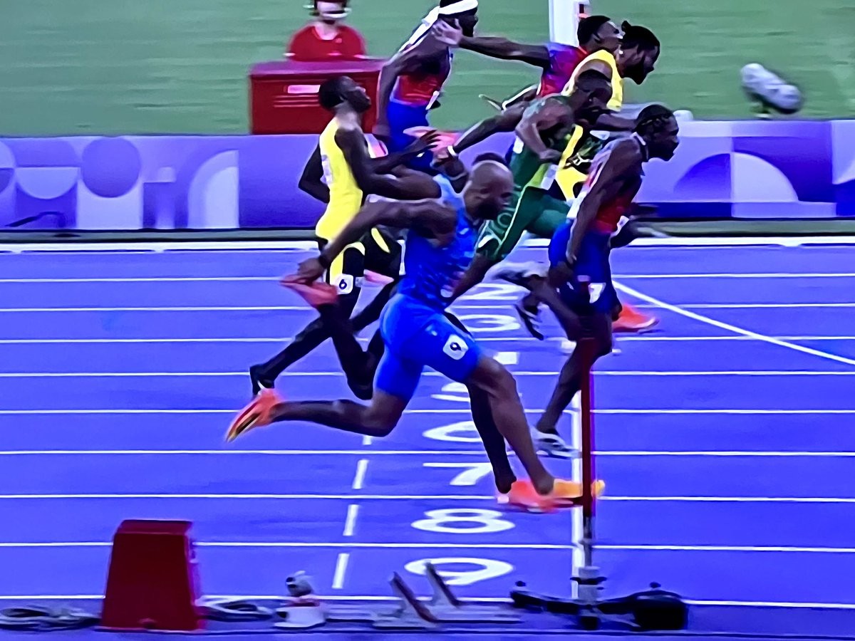 Paris 100m photo finish