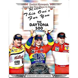 Super Shots Sports Hendrick Sweeps Daytona Win #14 Silver Art Pack