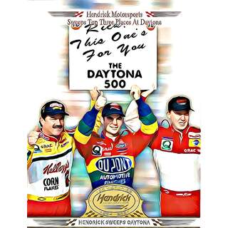 Super Shots Sports Hendrick Sweeps Daytona Win #14 Gold Art Pack