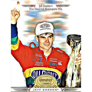 Super Shots Sports Jeff Gordon #8 Gold Art Pack